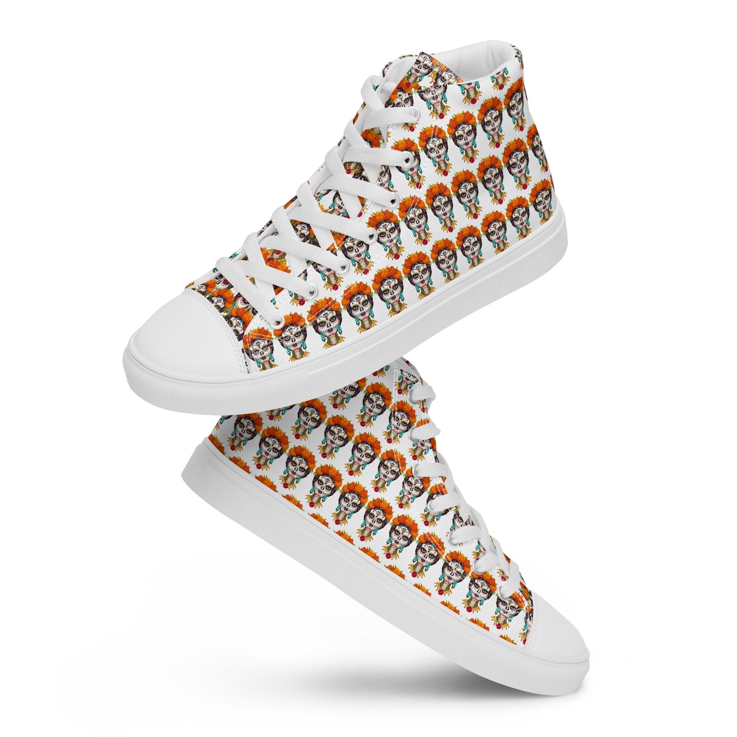 Women’s high top canvas shoes- Flower women pattern- GSCS002